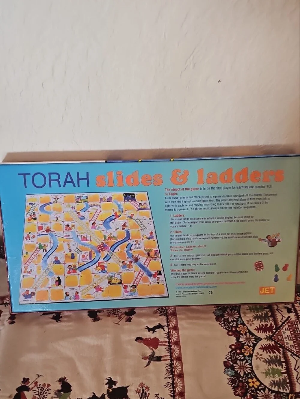 NEW Vintage Torah Slides & Ladders Board Game 1985 Jewish Education Toy 2-4 play